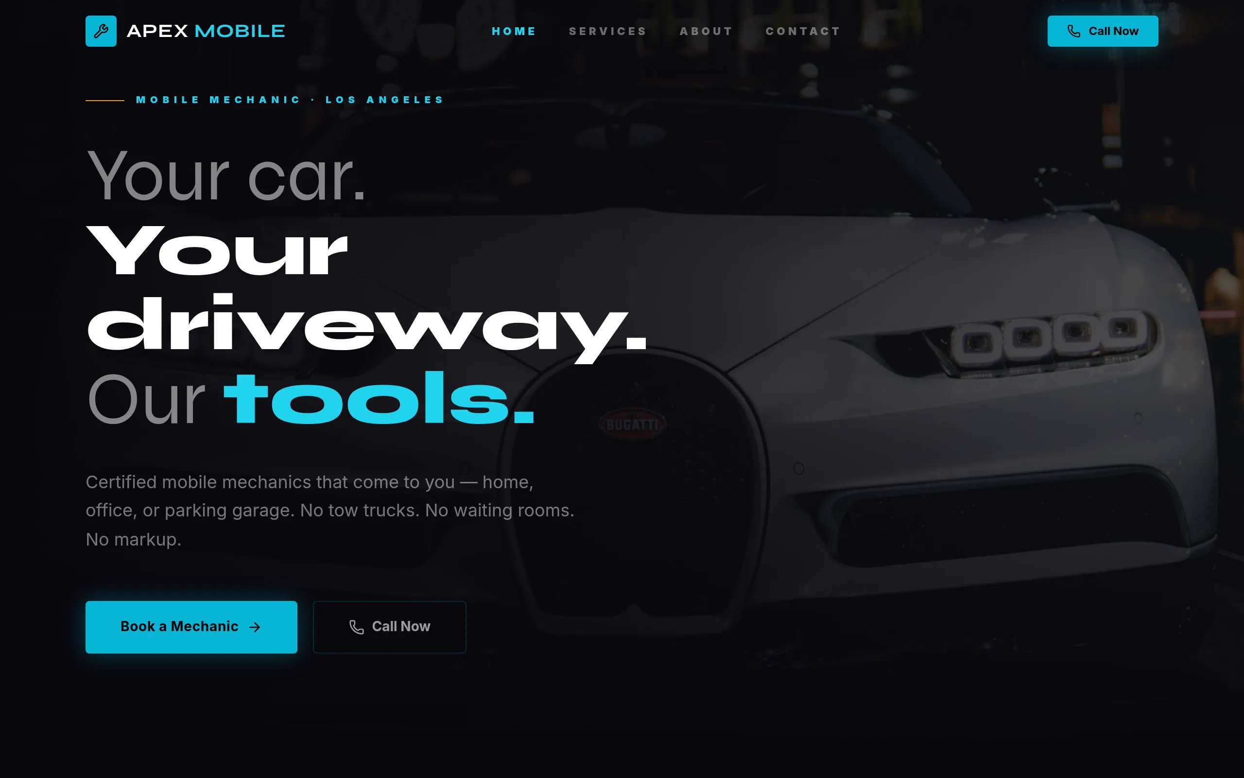 Apex Mobile Mechanics website preview
